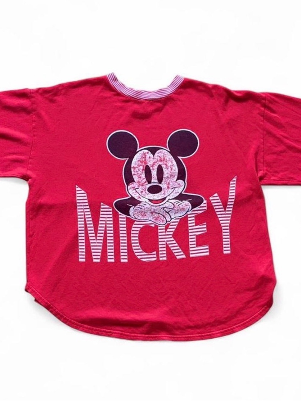 Rare Vintage 90’s Mickey & Co Disney red striped long sleeve shirt